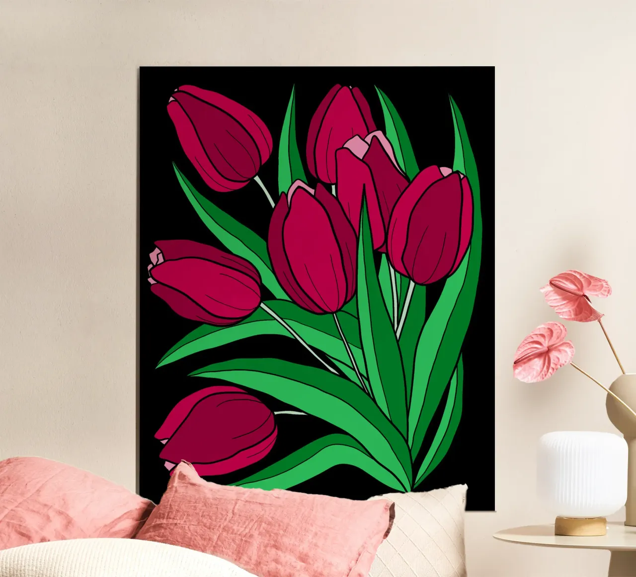 Purple tulips poster da TijanaArtStudio88