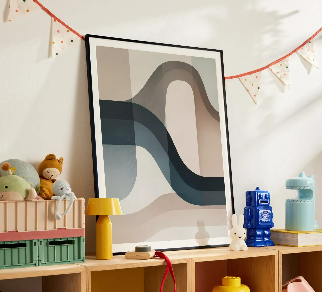 Forme astratte poster con telaio in legno da Imagine