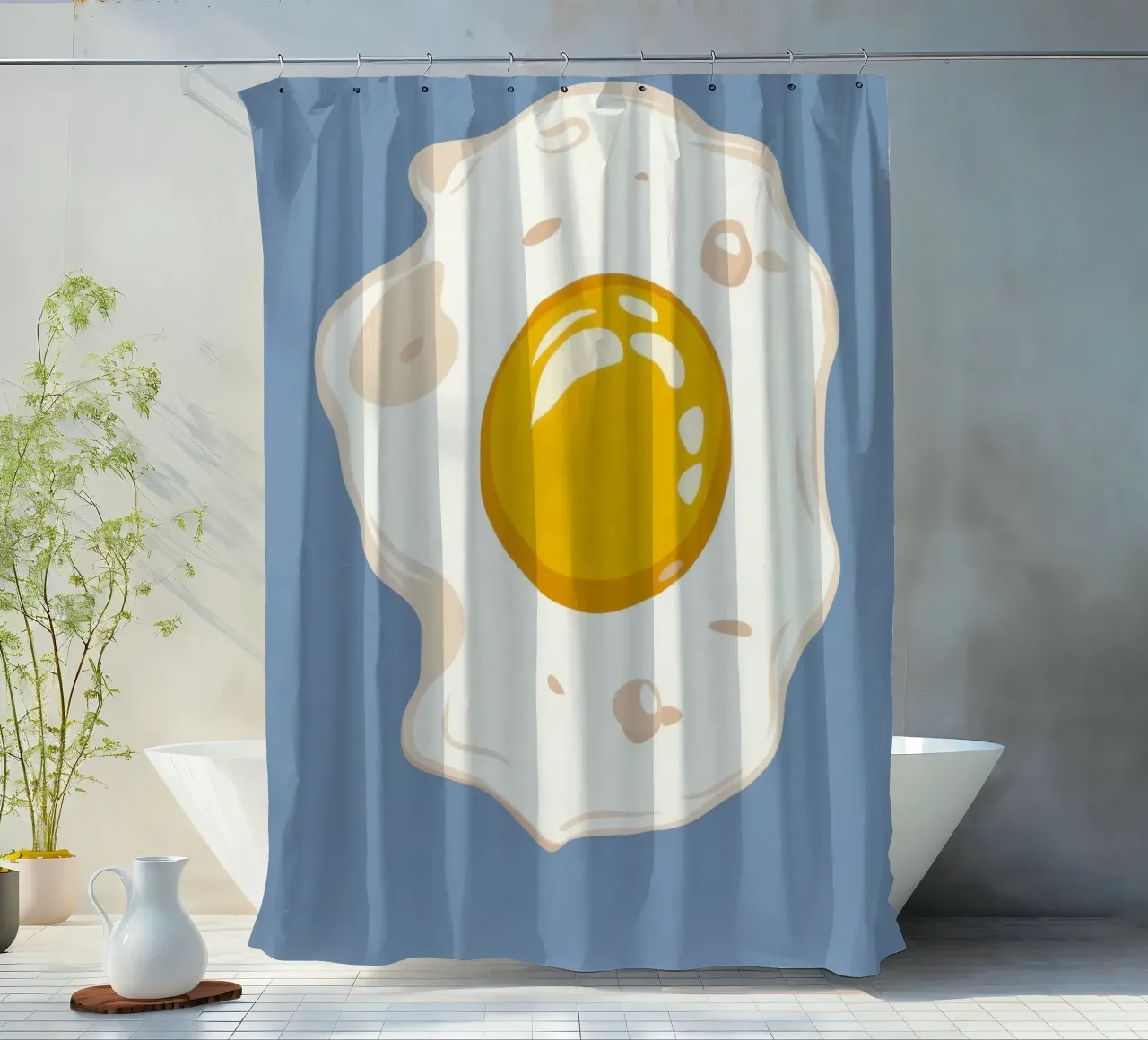 Uovo fritto perfetto tenda da doccia da Lyra Glaze