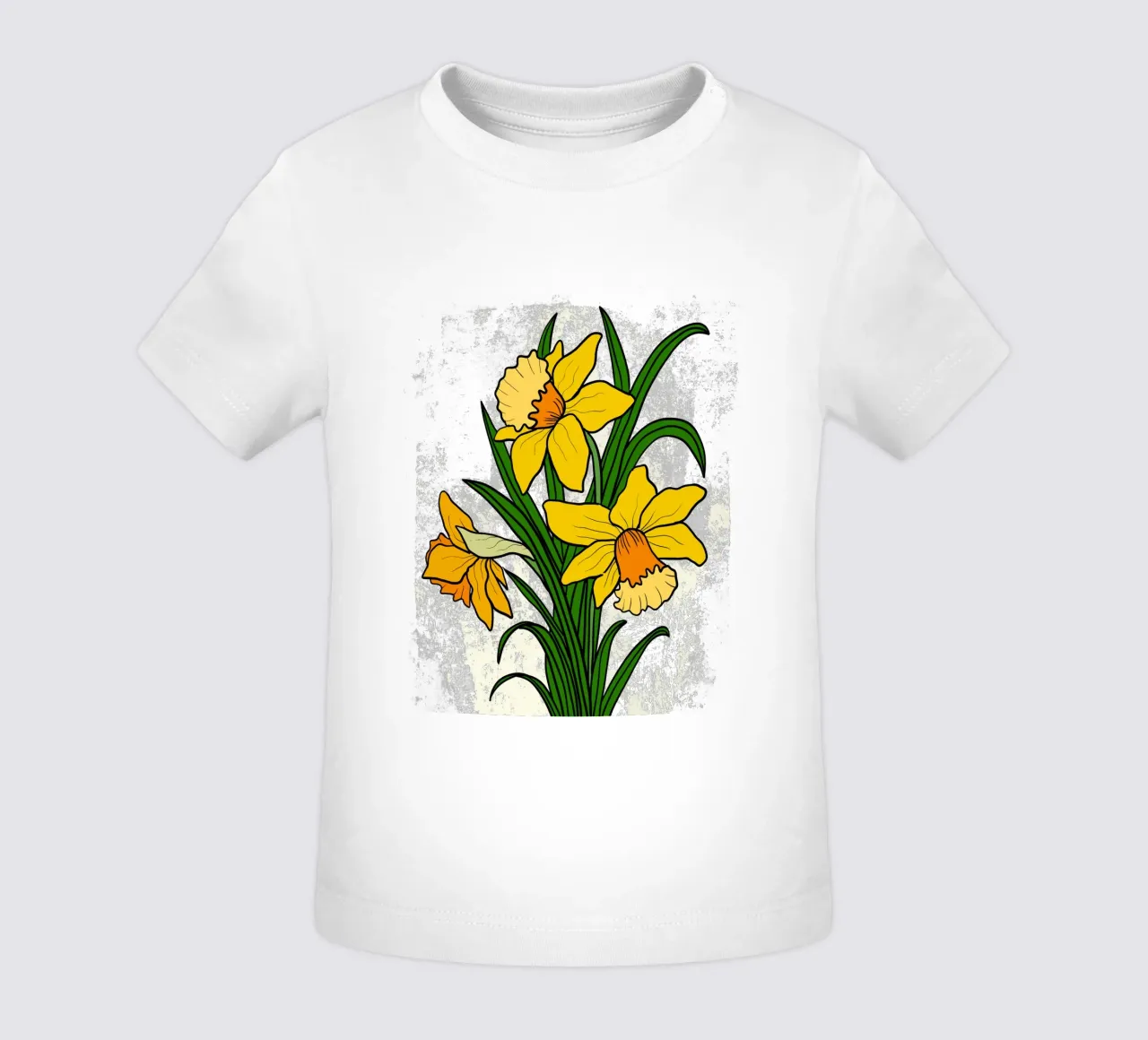 Daffodil flowers with white abstract background maglietta neonato da TijanaArtStudio88