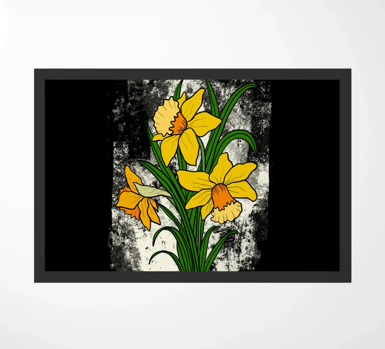 Daffodil flowers with white abstract background zerbino da TijanaArtStudio88