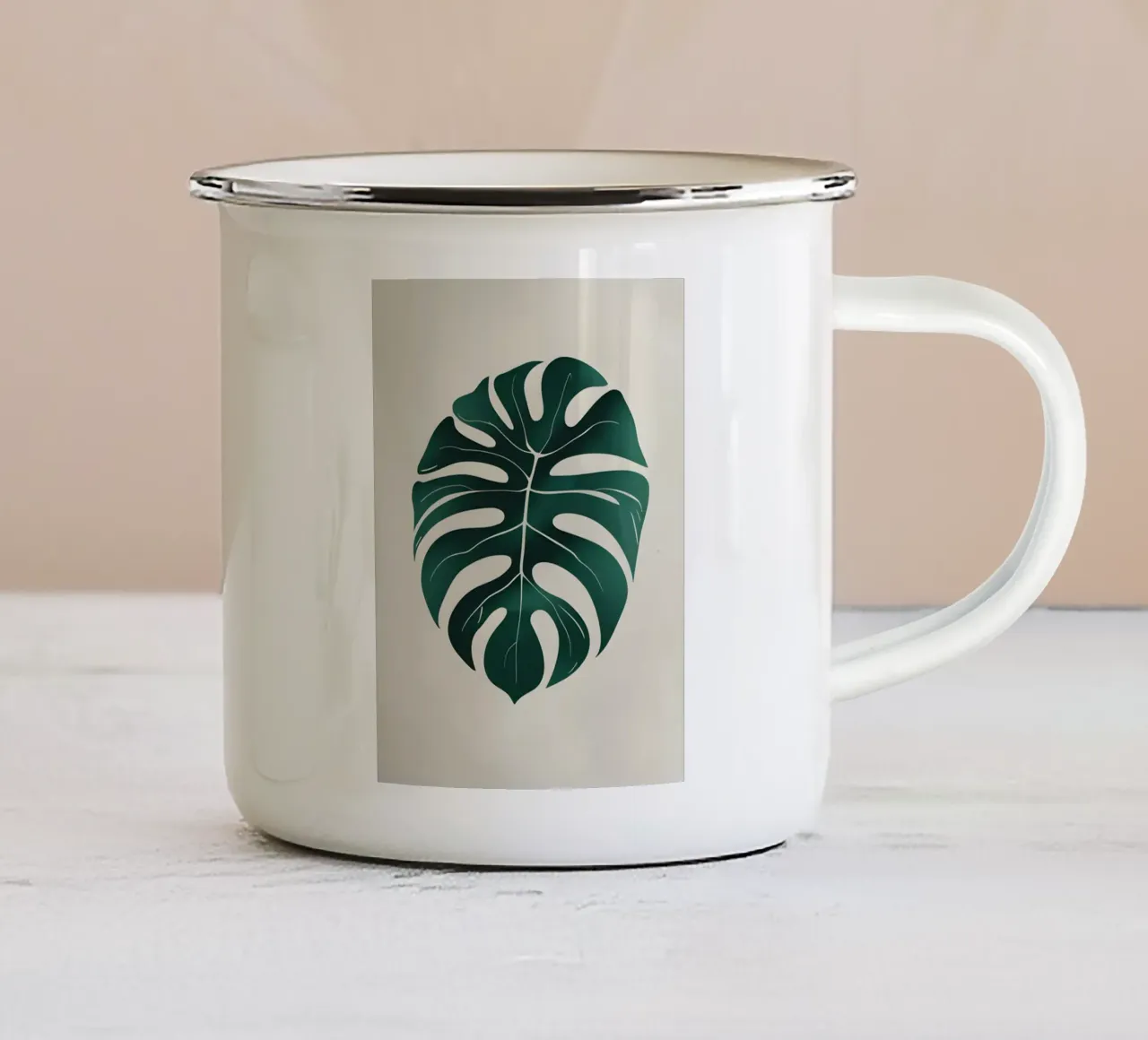 Monstera - Tono più scuro tazza in smalto da Botanical Gallery