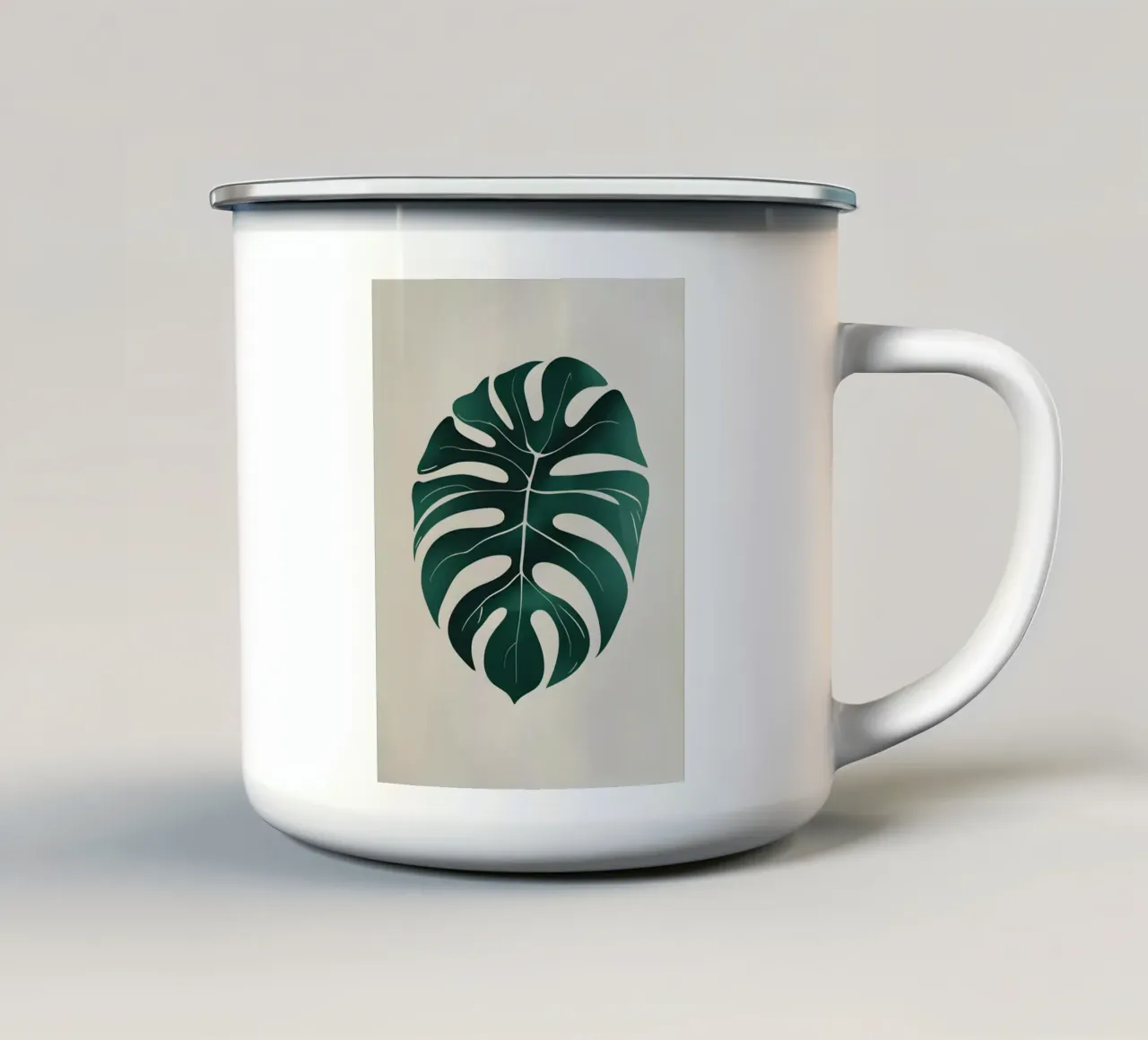 Monstera - Tono più scuro tazza in smalto da Botanical Gallery