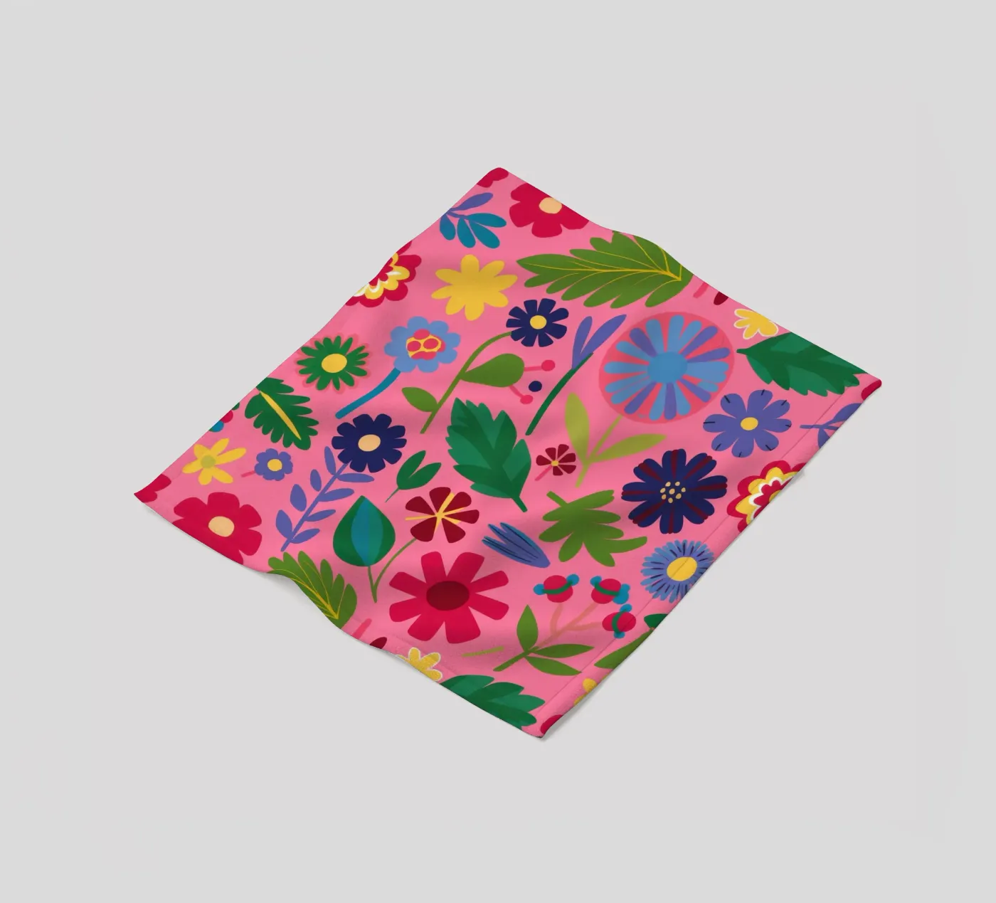 Joyful Flower Pattern fleece blanket by Lyra Glaze
