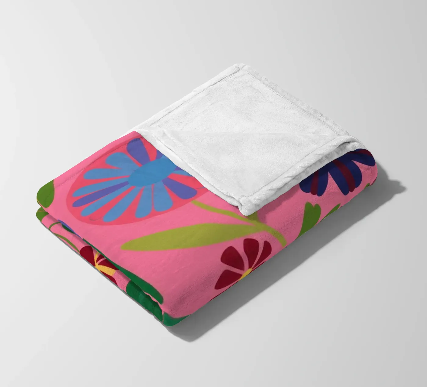 Joyful Flower Pattern fleece blanket by Lyra Glaze