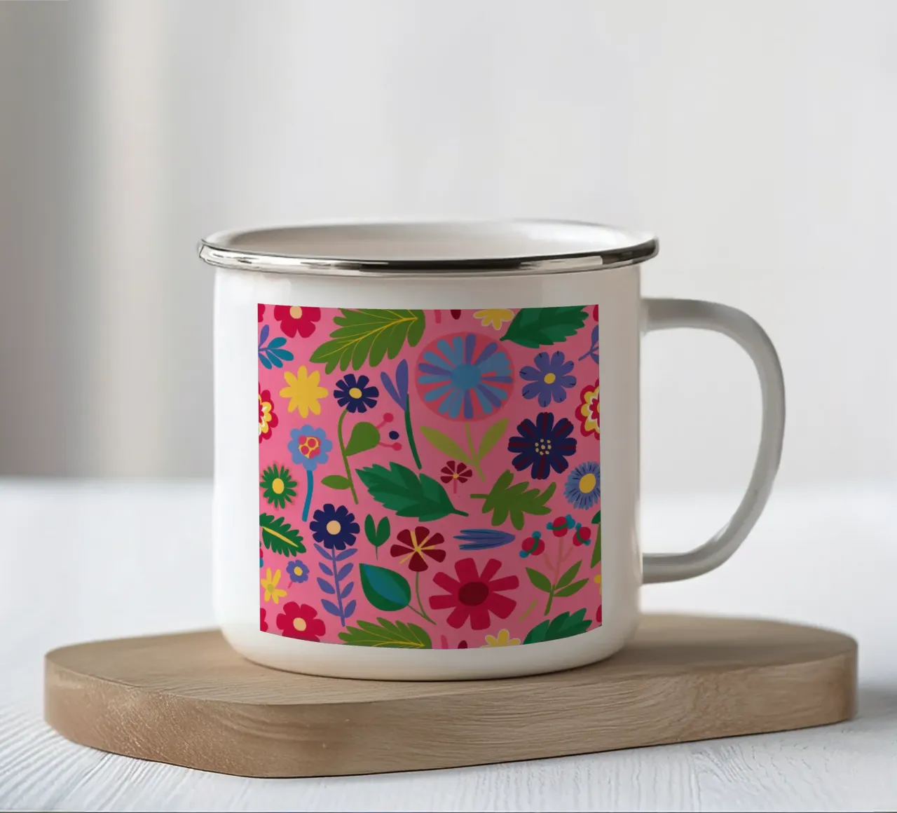 Modello di fiore gioioso tazza in smalto da Lyra Glaze