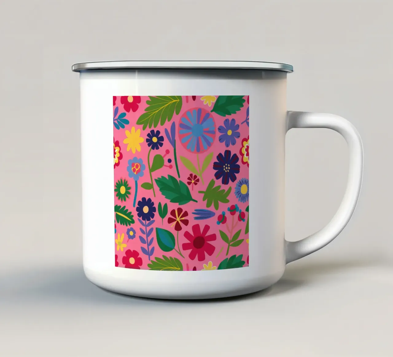 Modello di fiore gioioso tazza in smalto da Lyra Glaze