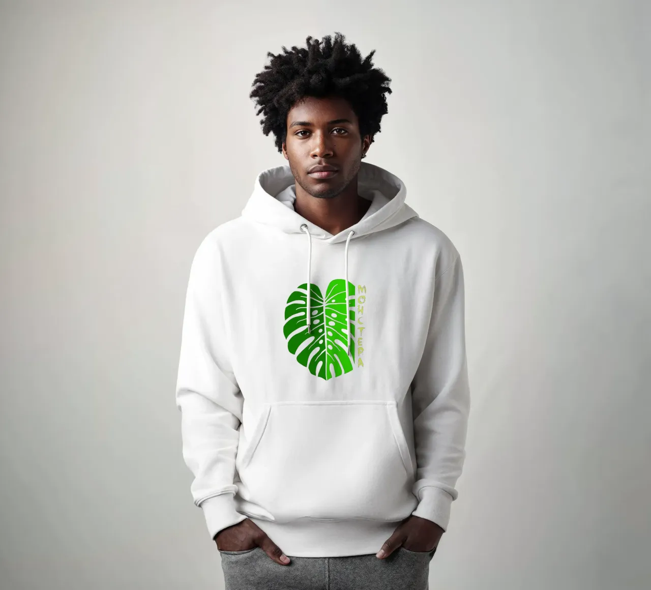 Monstera leaf felpa con cappuccio da TijanaArtStudio88