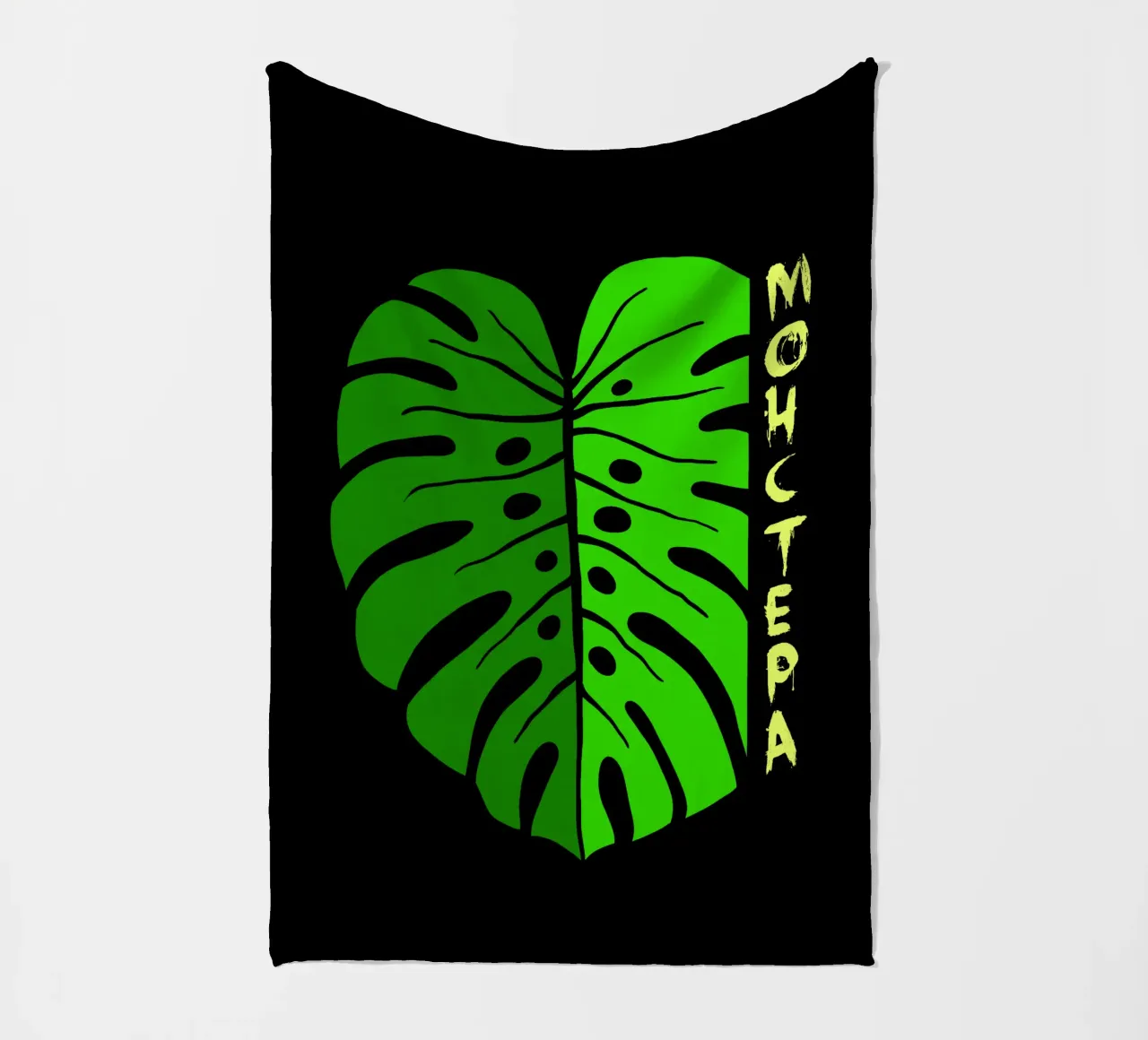 Monstera leaf coperta in pile da TijanaArtStudio88