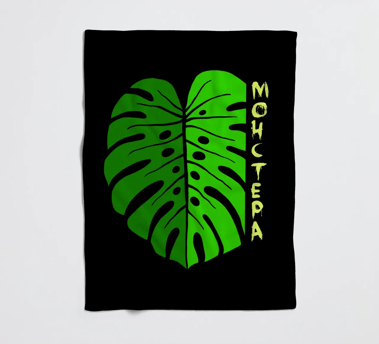 Monstera leaf coperta in pile da TijanaArtStudio88