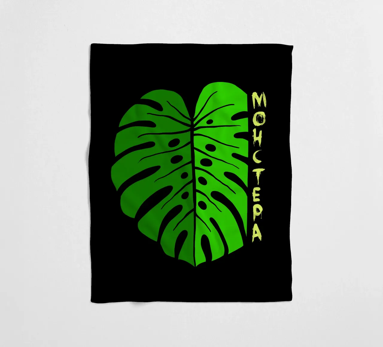 Monstera leaf coperta in pile da TijanaArtStudio88