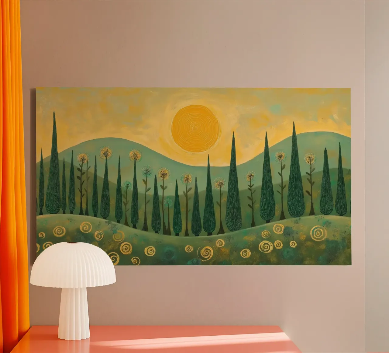 Foresta astratta tela con Cornice a cassetta da Imagine