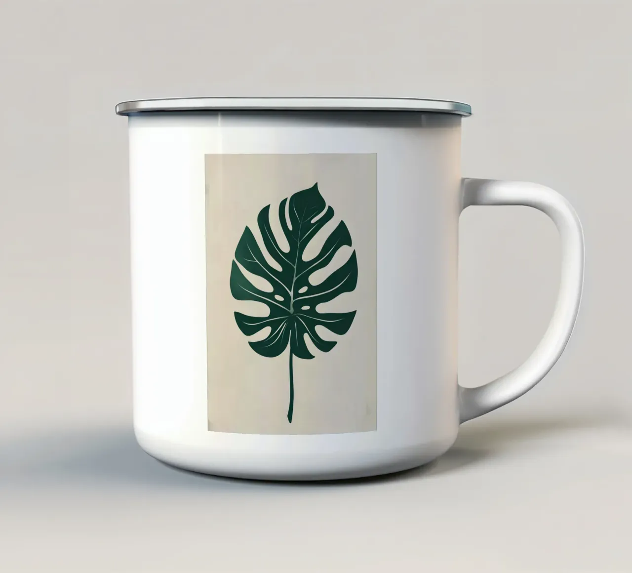 Monstera - Tono più scuro tazza in smalto da Botanical Gallery