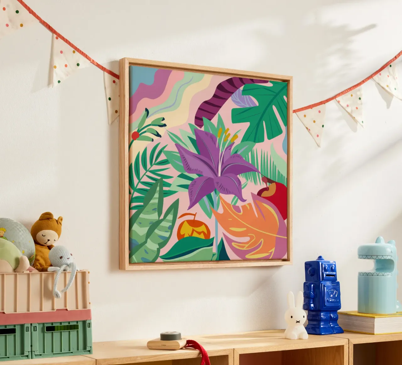 Verbotene Dschungelfrucht Leinwand mit Schattenfugenrahmen von Autumn Season