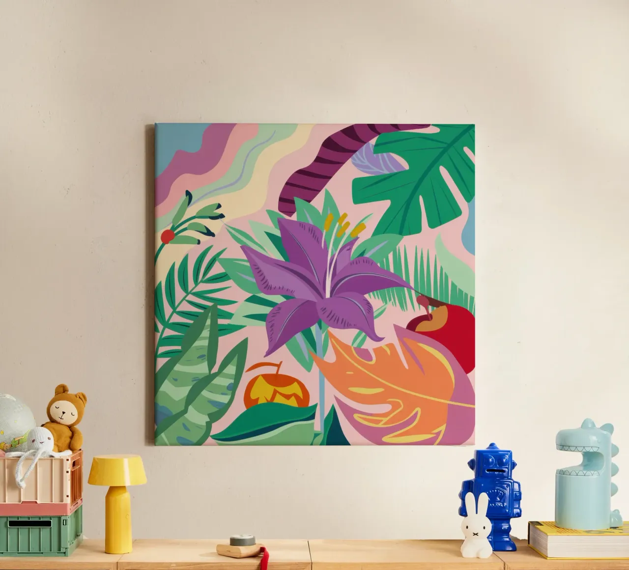 Verbotene Dschungelfrucht Leinwand mit Schattenfugenrahmen von Autumn Season