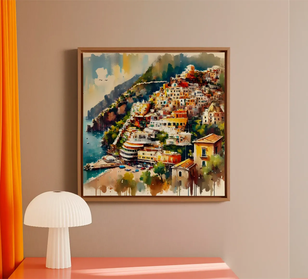 Dromerig Positano canvas met Baklijst van Travel with Chris