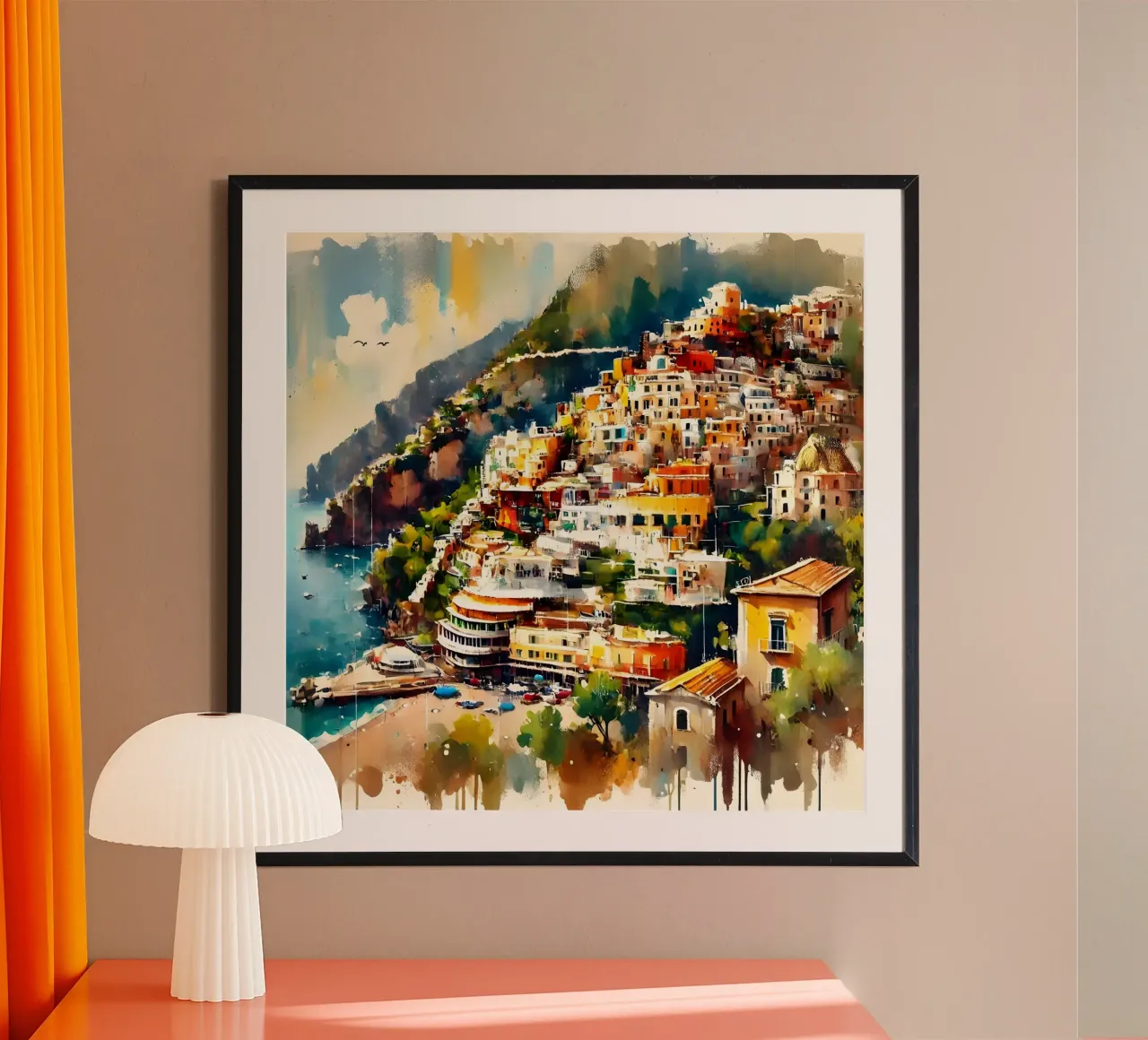 Positano da sogno poster con telaio in plastica da Travel with Chris