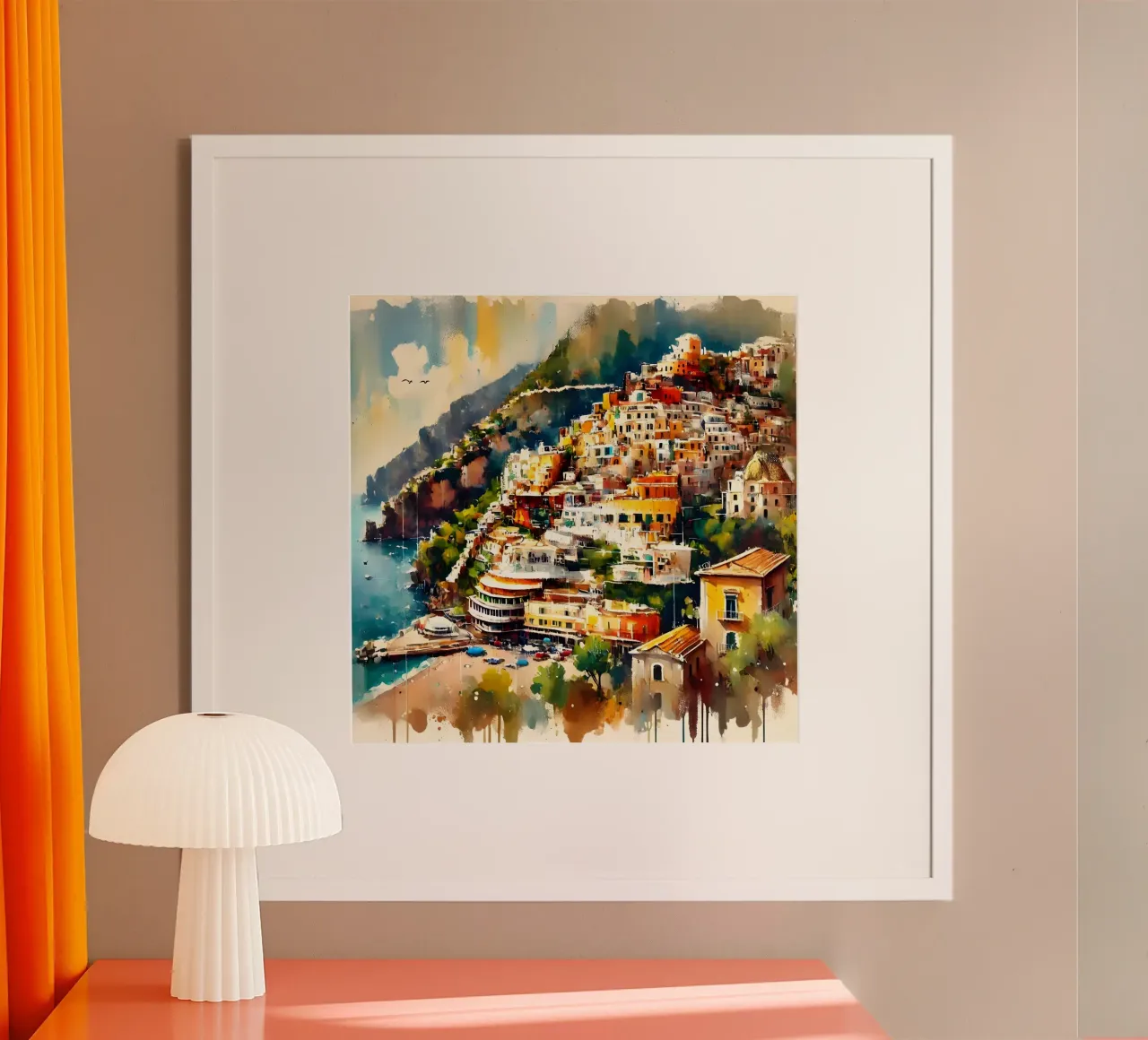 Positano da sogno poster con telaio in plastica da Travel with Chris
