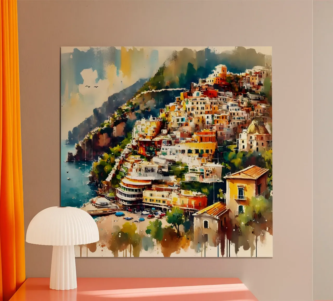 Positano da sogno poster con telaio in plastica da Travel with Chris