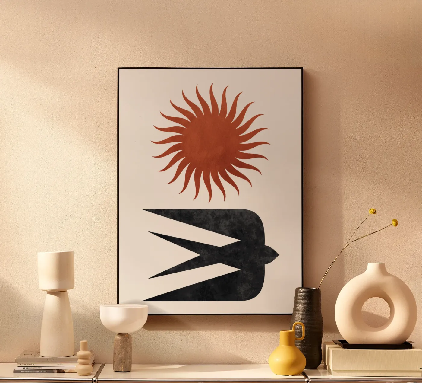 L'hirondelle et le soleil plexiglas de Mariel Toigo