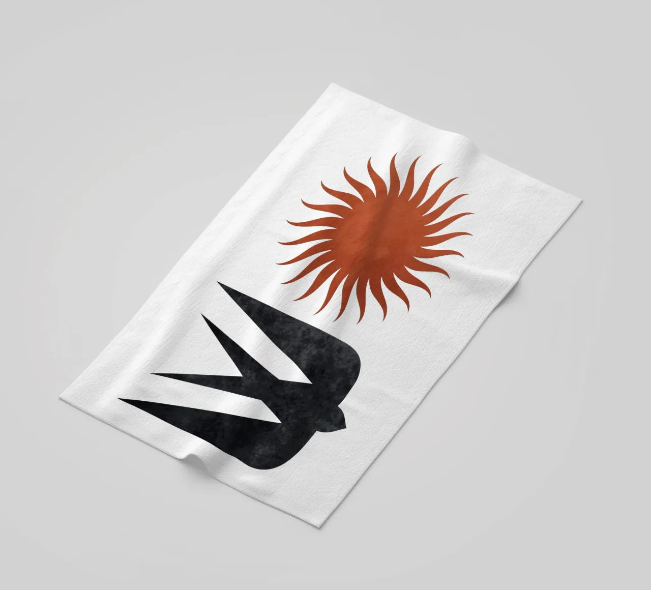 Rondine e Sole telo mare da Mariel Toigo