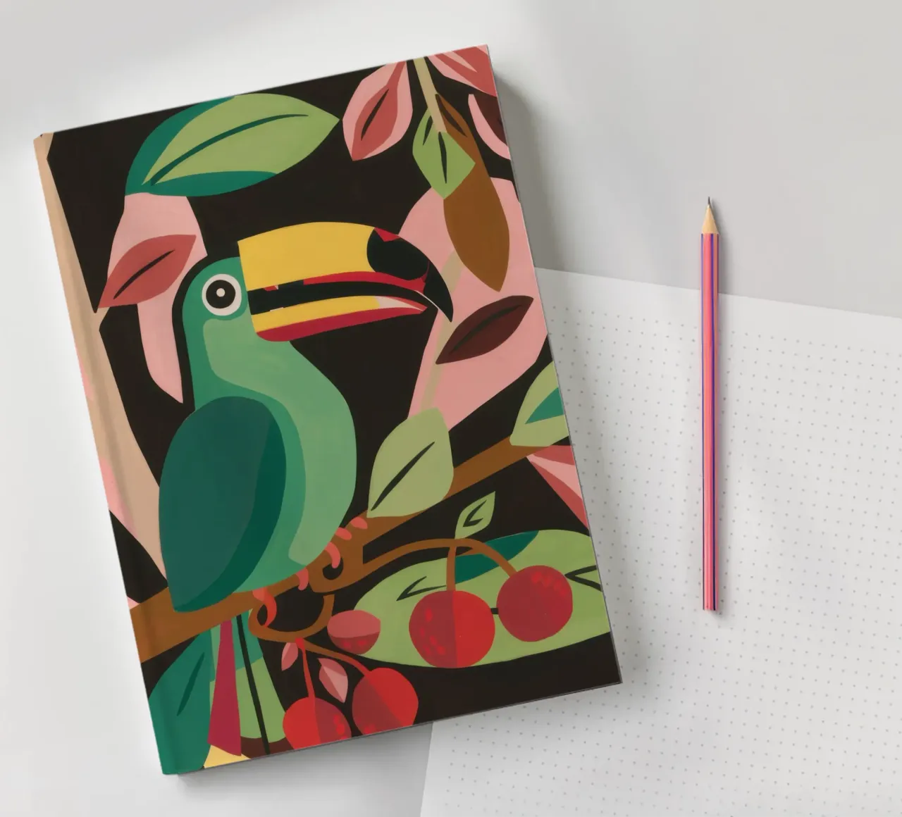 Toucan in the Jungle notebook by Lyra Glaze