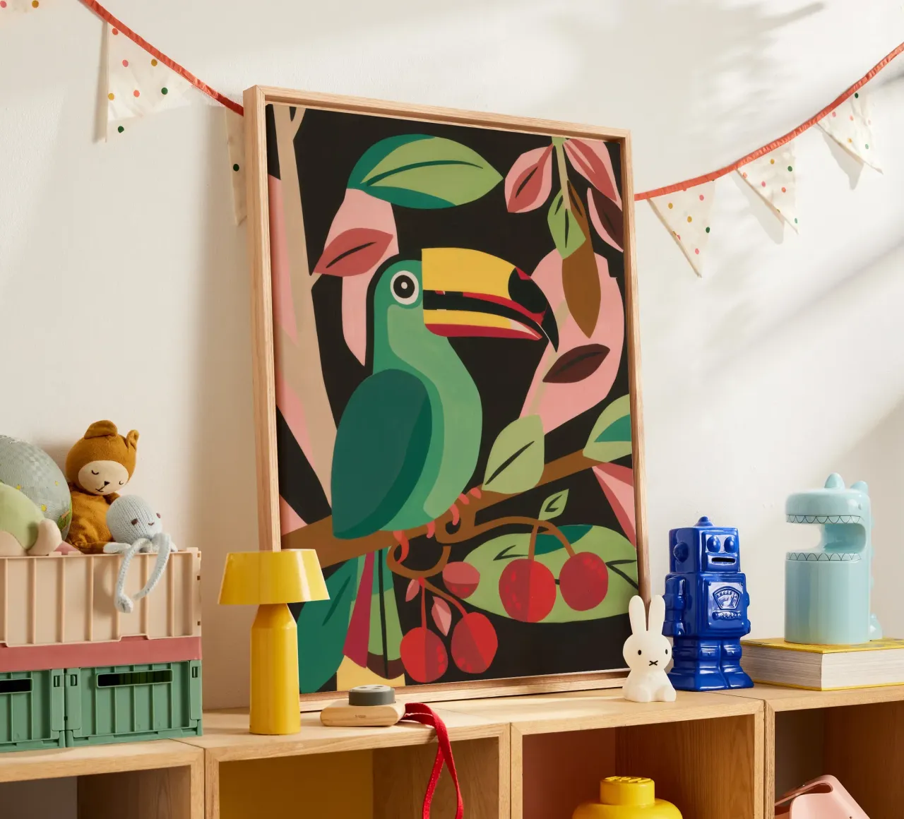 Toucan dans la jungle toile avec Caisse américaine de Lyra Glaze