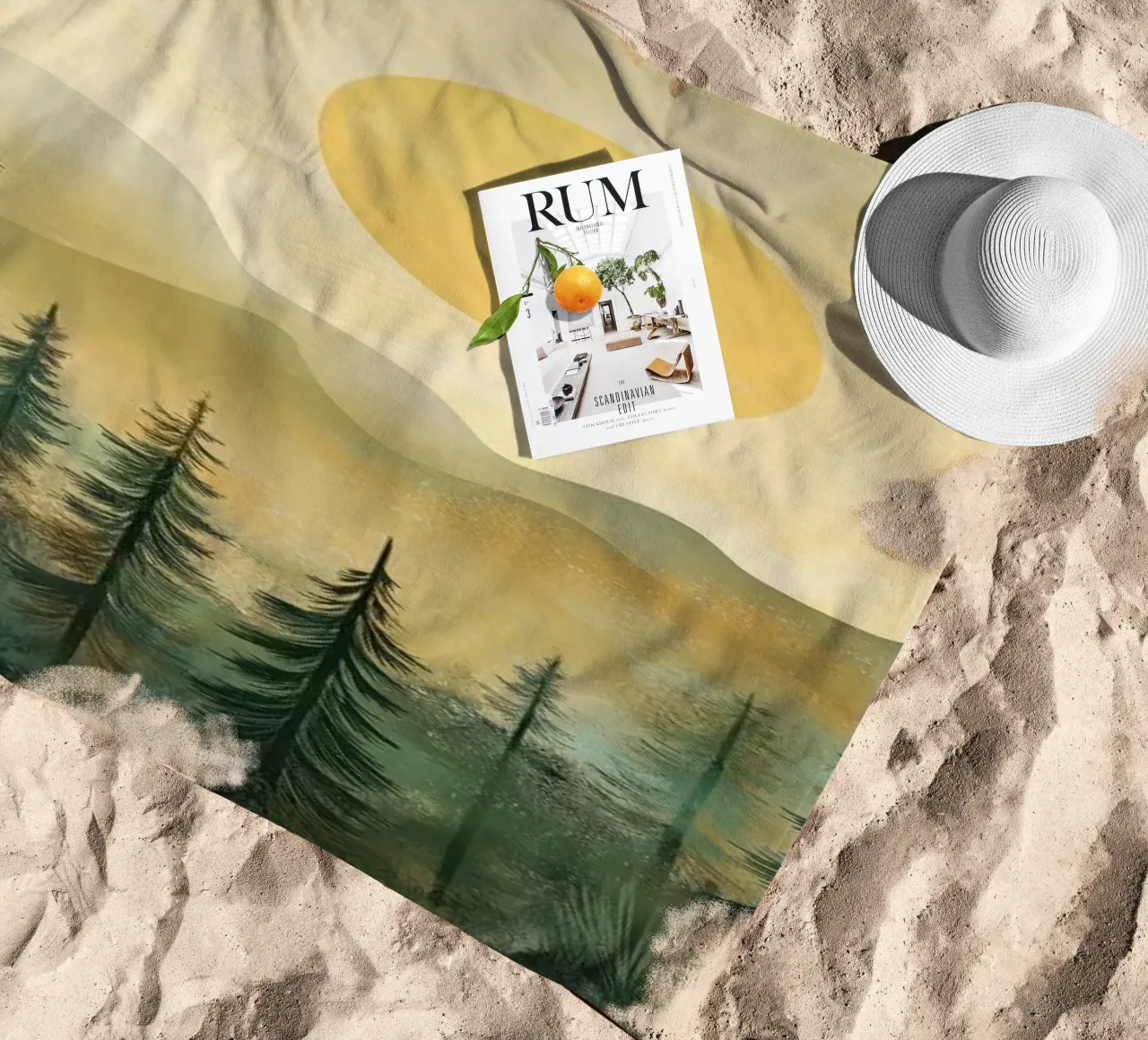 Foresta astratta telo mare da Imagine