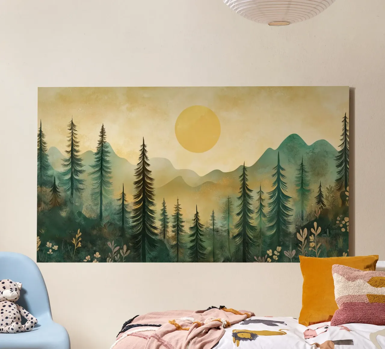 Abstract bos canvas met Baklijst van Imagine