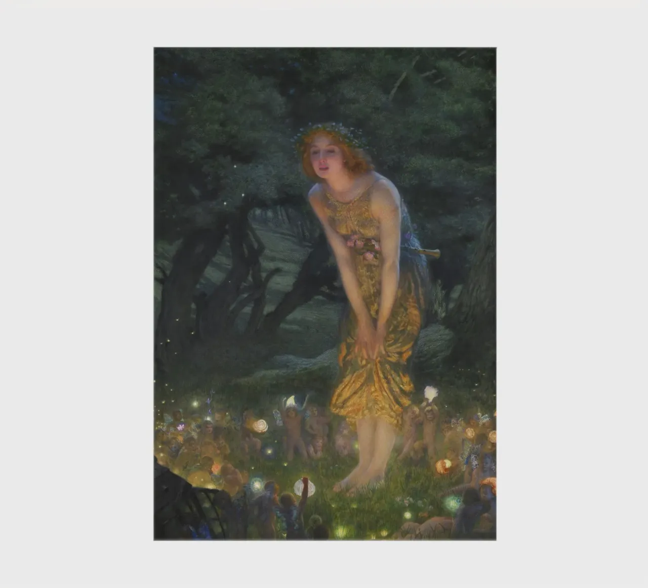 Midsummer Eve (1908) by Edward Robert Hughes notebook by Classic Art Prints