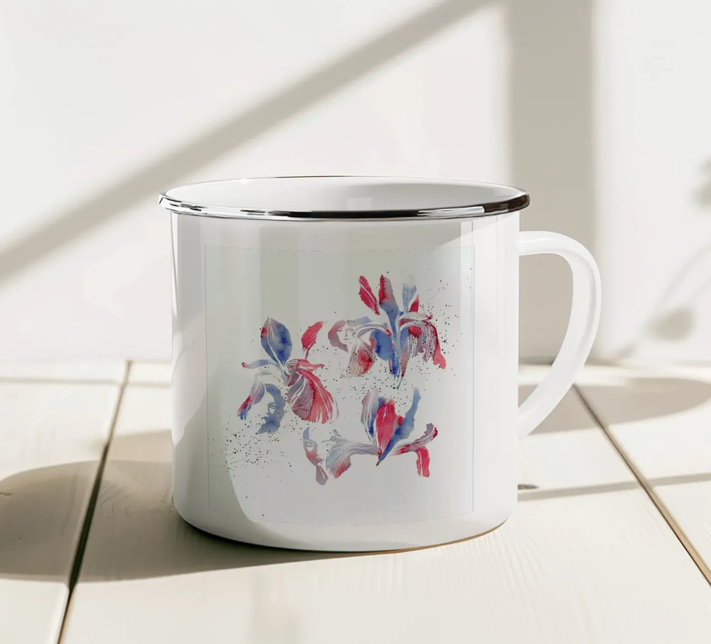 Iris emaille mok van youdesignme