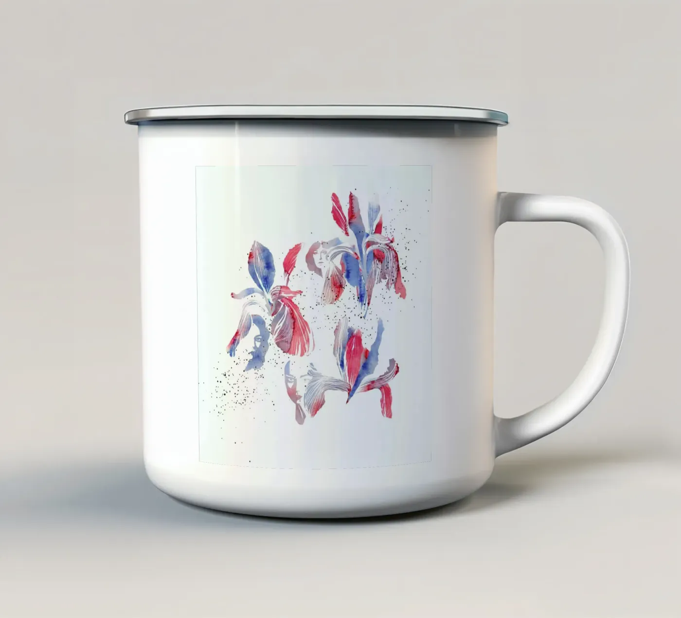 Iris emaille mok van youdesignme