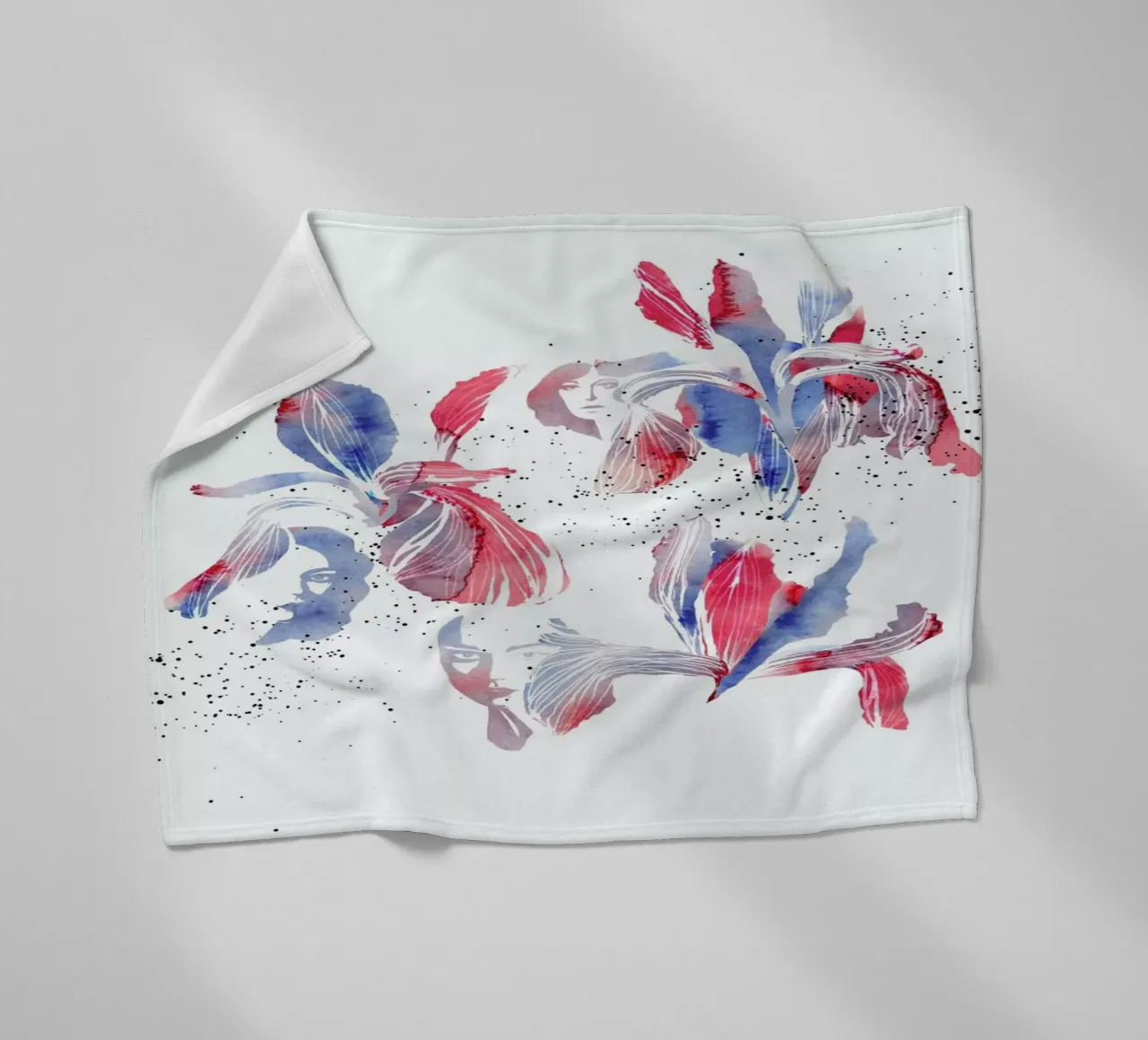 Iris fleece blanket by youdesignme