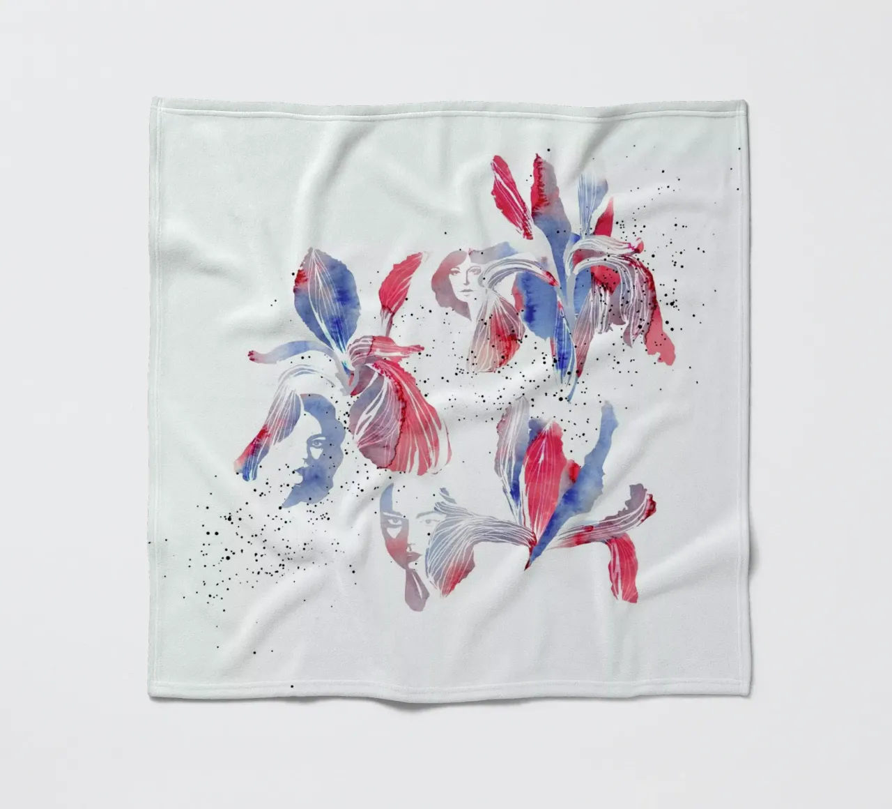 Iris fleece blanket by youdesignme