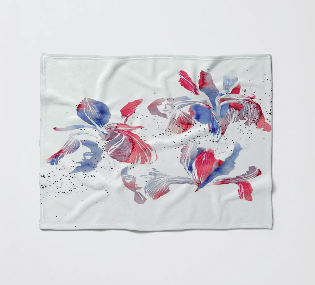 Iris fleece blanket by youdesignme