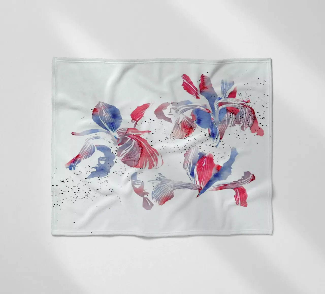 Iris fleece blanket by youdesignme