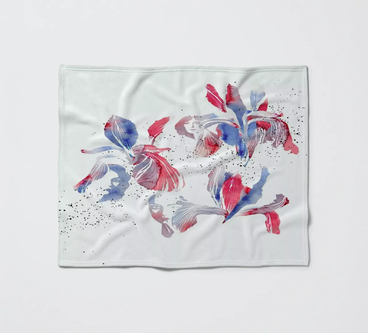 Iris fleece blanket by youdesignme