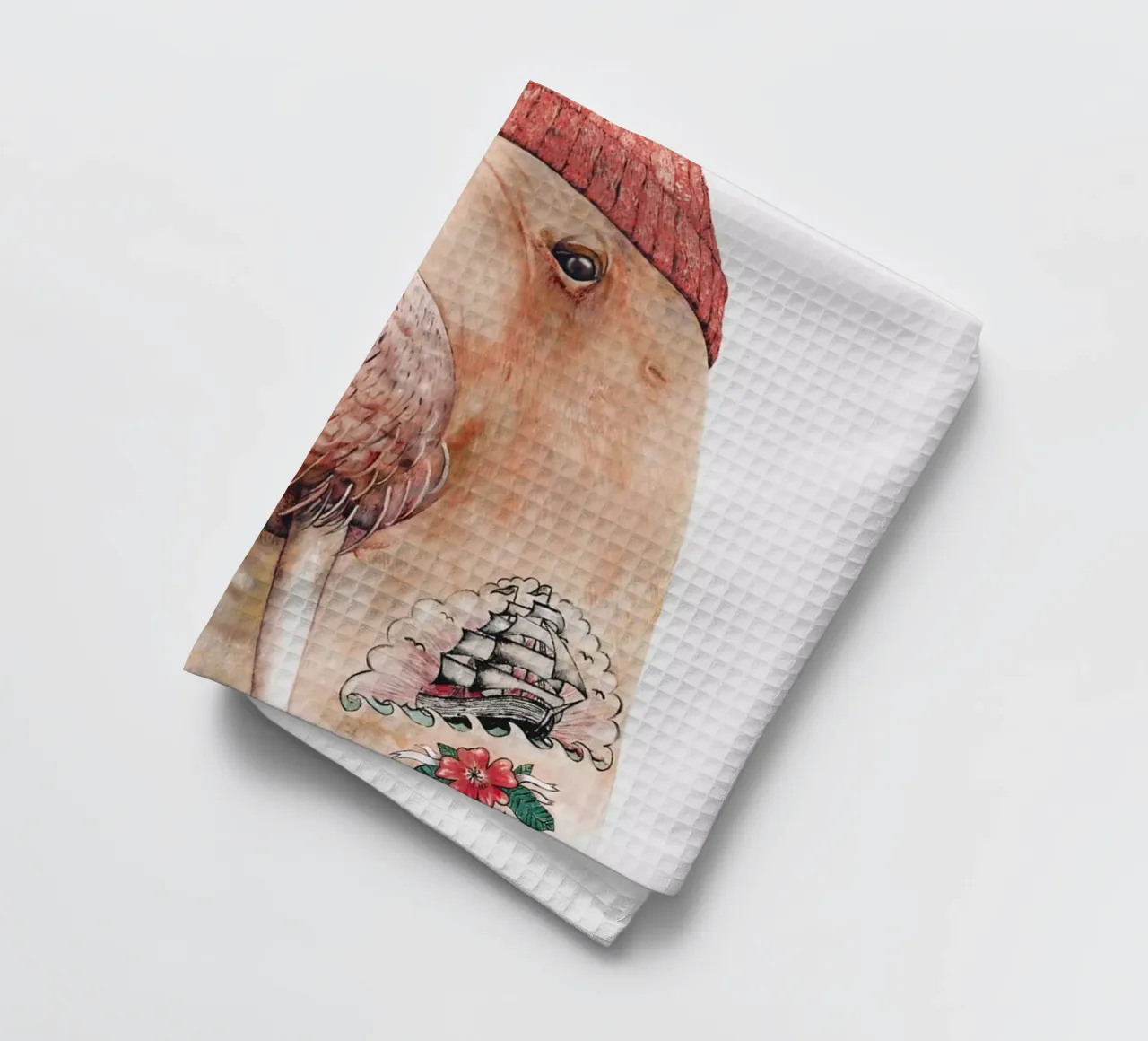 Morse tatoué - Casquette rouge torchon de Animal Crew