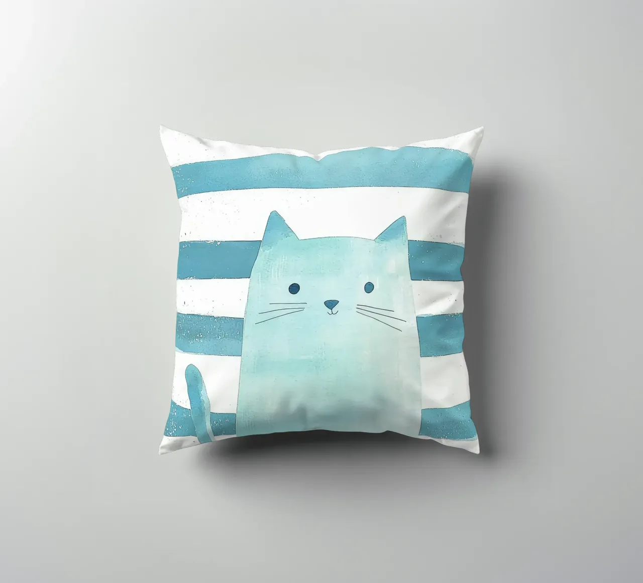 gatto a strisce baffi coda orecchie occhi cuscino da Thomas Weber