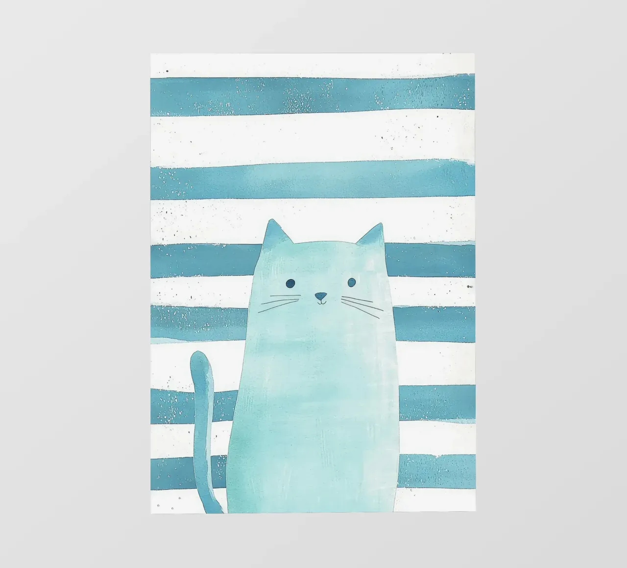 gatto a strisce baffi coda orecchie occhi telo in pvc da Thomas Weber