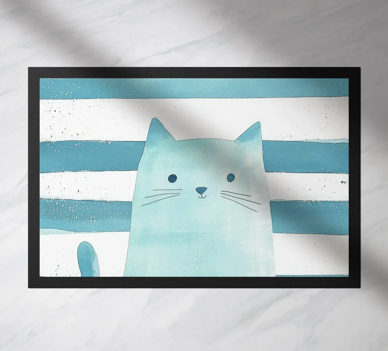 gatto a strisce baffi coda orecchie occhi zerbino da Thomas Weber