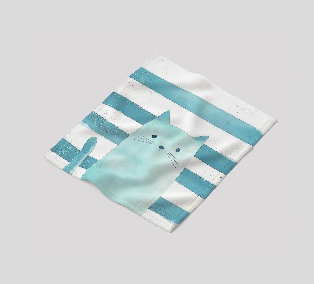gatto a strisce baffi coda orecchie occhi coperta in pile da Thomas Weber