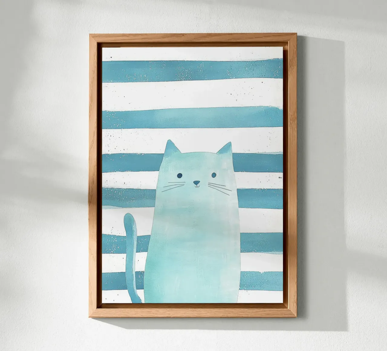 gatto a strisce baffi coda orecchie occhi alluminio dibond da Thomas Weber