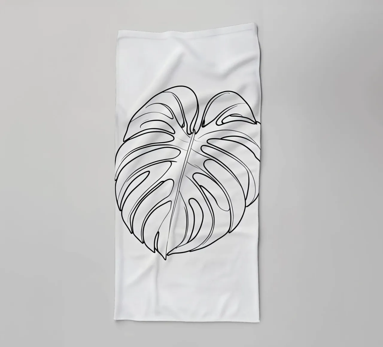 Monstera - Style linéaire serviette de bain de Botanical Gallery