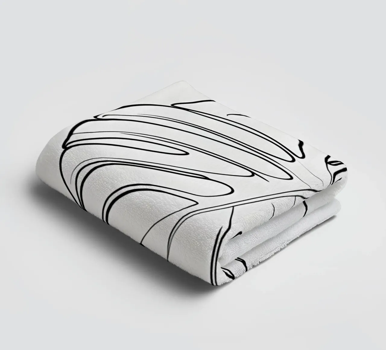 Monstera - Style linéaire serviette de bain de Botanical Gallery