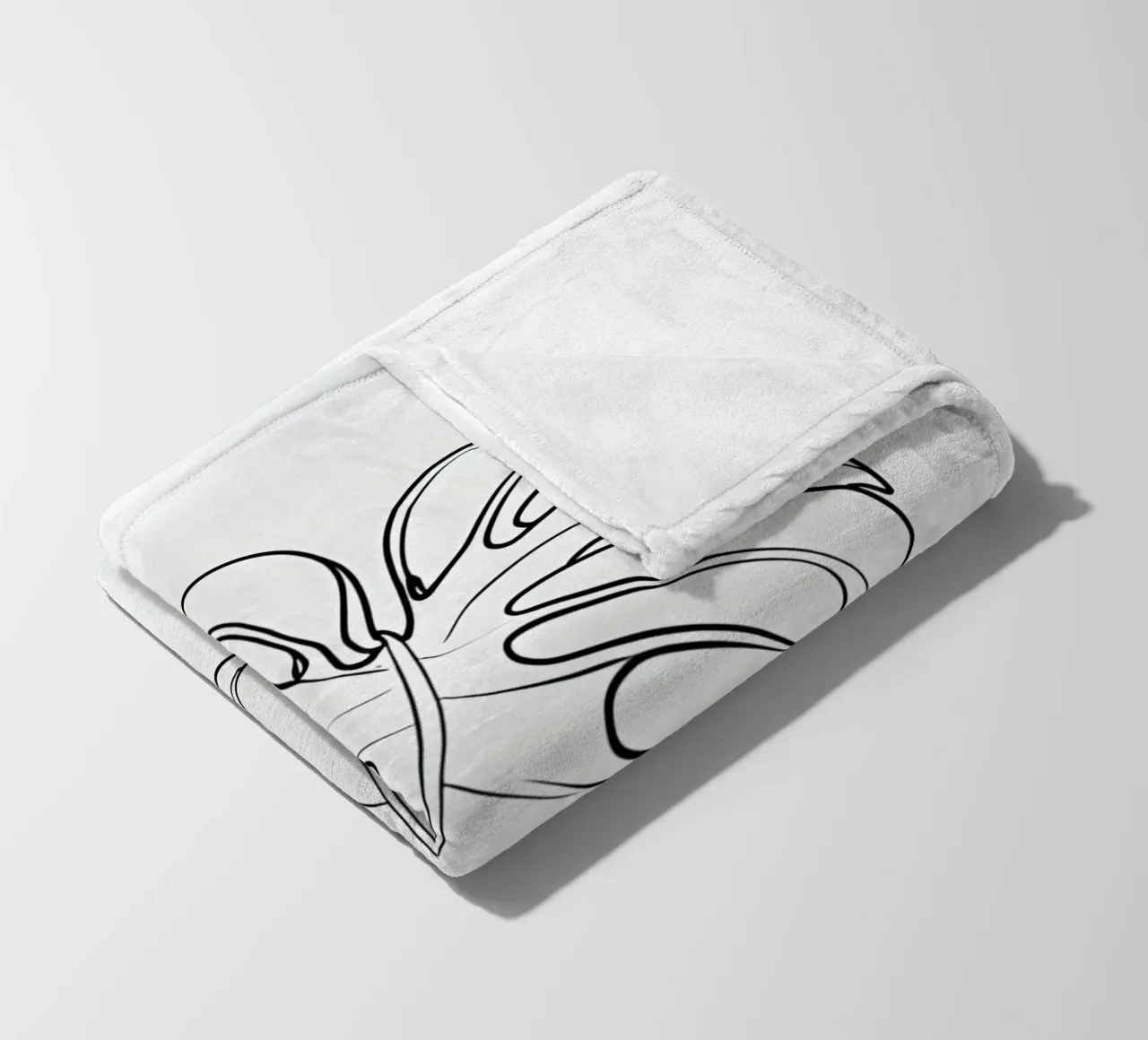 Monstera - Stile lineare coperta in pile da Botanical Gallery