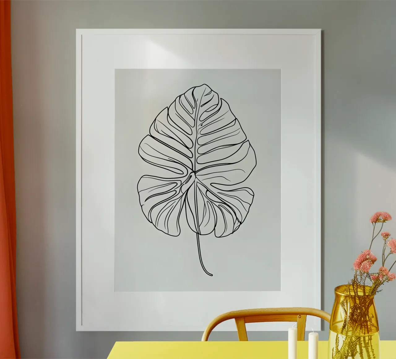 Monstera - Stile lineare poster da The Green Room