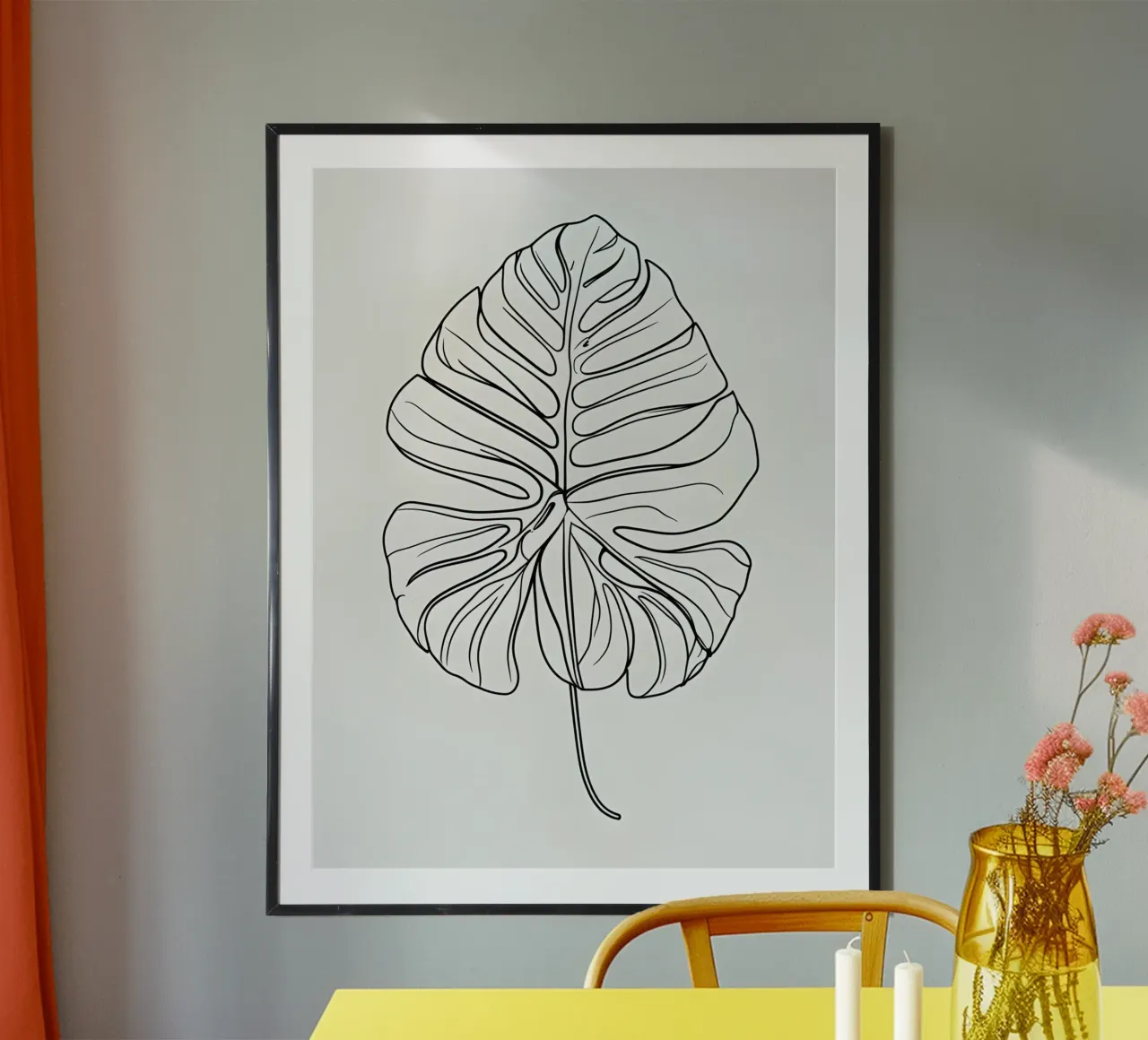 Monstera - Stile lineare poster da The Green Room