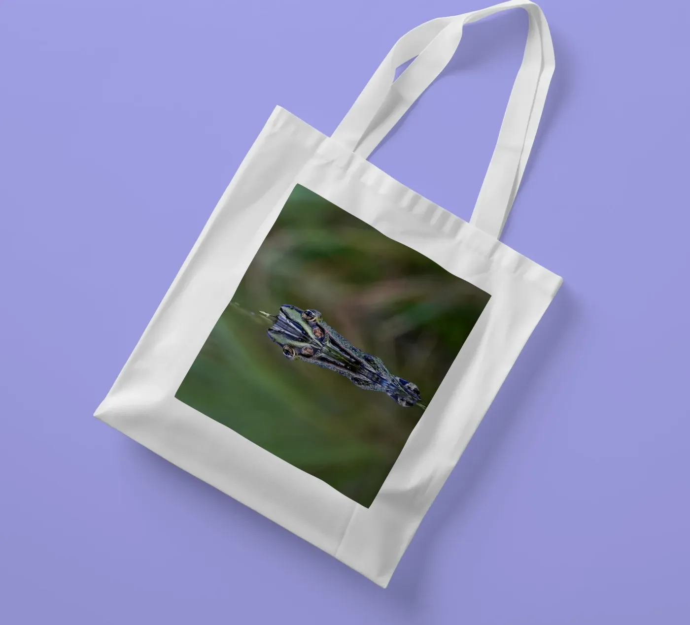 Frog reflection tote bag by Tom's Wildlife