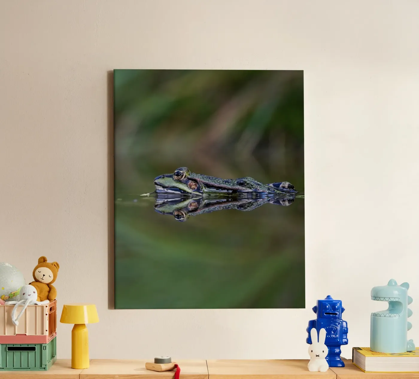 Kikkerreflectie canvas van Tom's Wildlife